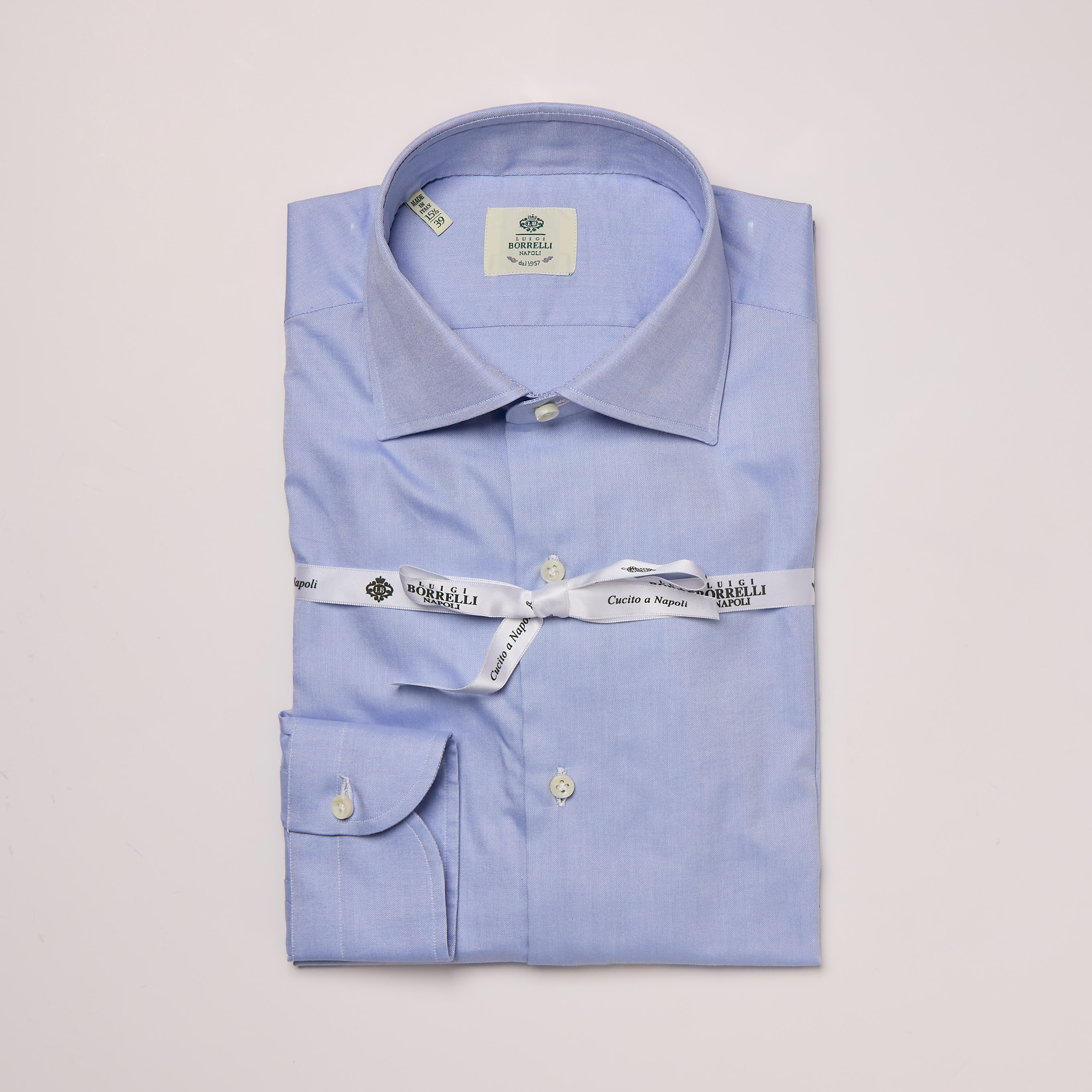 OXFORD SHIRT - LIGHT BLUE - LUIGI BORRELLI - NAPOLI - Luigi
